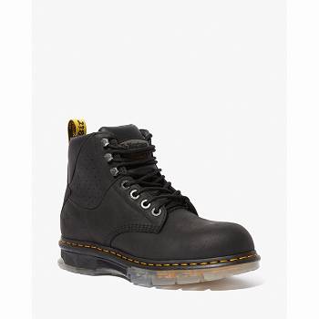 Dr Martens Britton Steel Toe - Cierne Pracovne Cizmy Panske, DR0089